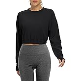 Bestisun Long Sleeve Workout Shirts Athletic Gym Yoga Crop Tops for Women