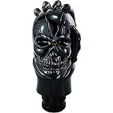 Lunsom Skull Gear Lever Shifter Knob Resin Bone Car Transmission Shifter Stick Handle Head Fit Most Automatic Manual Vehicles (Black)