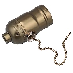 RDEXP Vintage Lamp Socket with Pull Chain AC