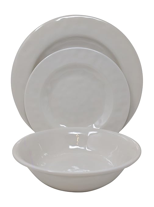 Amazon.com: Giannas Home - Vajilla de melamina rústica de ...