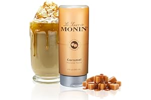 Monin - Gourmet Caramel Sauce, Rich and Buttery, Great for Desserts, Coffee, and Snacks, Gluten-Free, Non-GMO (12 Ounce)