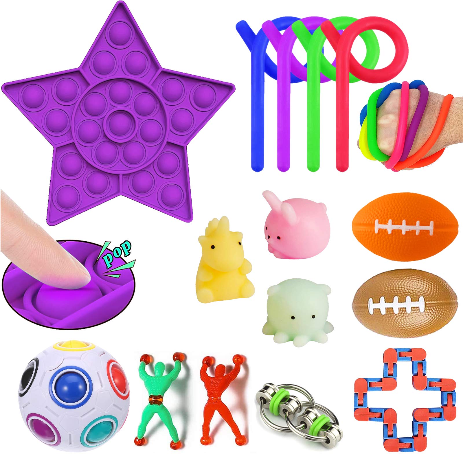 Buy Fidget Toys Set,Push Pop Bubble Fidget Sensory Toys for Autism