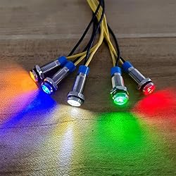 Gebildet 10pcs 6mm LED Metal Indicator Light