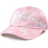 Girls Baseball Cap Kids Cute Sun Hat Adjustable Trucker Hats Toddler Rainbow Floral Ponytail Caps Spring Summer