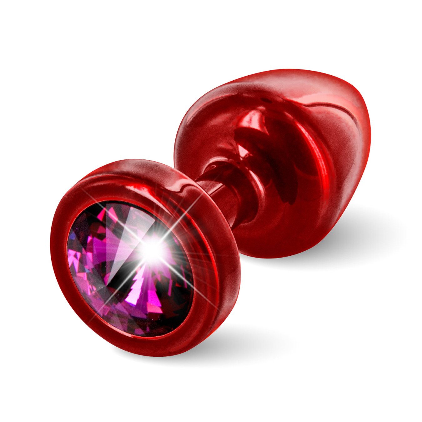 ANNI by Diogol Round Anal Plug, Red T1 Fuchsia