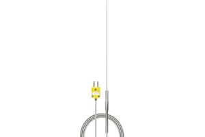 PerfectPrime TL1911SL K-Type Inconel 600 Flexible Thermocouple Temperature Sensor Probes -40~2012°F, 0.5mm / 150mm