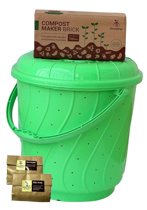 Stonesoup CHUTKI Composting starter Kit(16L)/Starter Kit ideal for 1 week kitchen waste composting