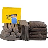 AWF PRO 30 Gallon Universal Spill Kit Refill, 78 Pieces | Includes Universal Sorbent Socks, Pads, &amp; Pillows, &amp; Accessories