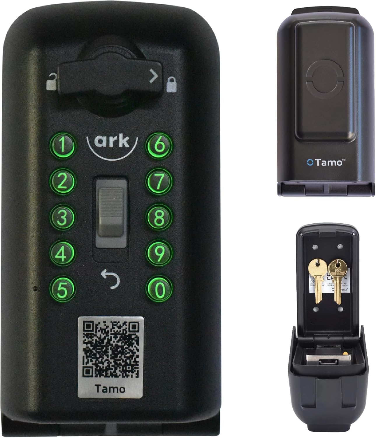 ark Tamo Maximum Security Outdoor Wall Mounted Key Safe Police Preferred Key Box with Illuminated Multi-Push Buttons 9.7m Code Combination Lock Box Ideal for Home, Airbnb and Commercial