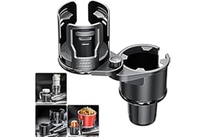 NATGIC Cup Holder Expander for car 2 in 1 Multifunctional Car Cup Holder Extender Adapter with Adjustable Base Compatible wit
