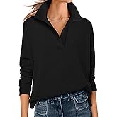 ANRABESS Womens Polo V Neck Long Sleeve Sweaters Lightweight Dressy Casual Business Basic Knit Pullover Top 2025 Fall Outfits