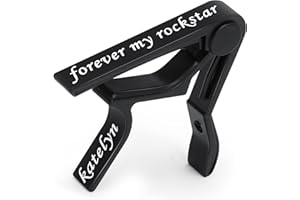 Nobelook Personalized Guitar Capo Engrave Name & Text for Acoustic and Electric Guitars Music Lovers Gift (Style 2)