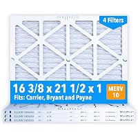 Glasfloss 16-3/8 x 21-1/2 x 1 Air Filters (Case of 4), MERV 10, Pleated,  Made in USA - Amazon.com