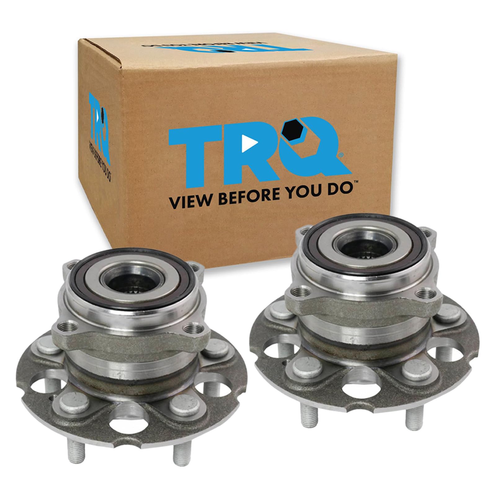 TRQ Rear Left and Right Wheel Bearing and Hub Assembly Set 2 Piece Compatible with 2010-2011 Honda Accord Crosstour All Wheel Drive 2012-2015 Crosstour All Wheel Drive