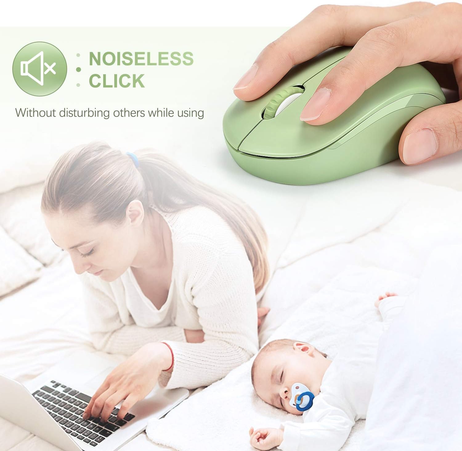 Sen Computer Mouse Seenda Wireless Mouse with Nano USB Receiver Noiseless 2.4G Wireless ...