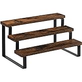 YINMIT Wooden Perfume Organizer, Tiered Cologne Organizer for Men, Black Cologne Stand Perfume Stand, Risers Display Stands for Perfume, Makeup, Cupcake, Dessert, Party (3 Tier Retro, 11.8 In)