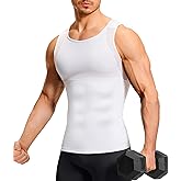TAILONG Mens Compression Shirt Tank Top Undershirt Shapewear Slimming Body Shaper Vest Mesh Workout Shirts