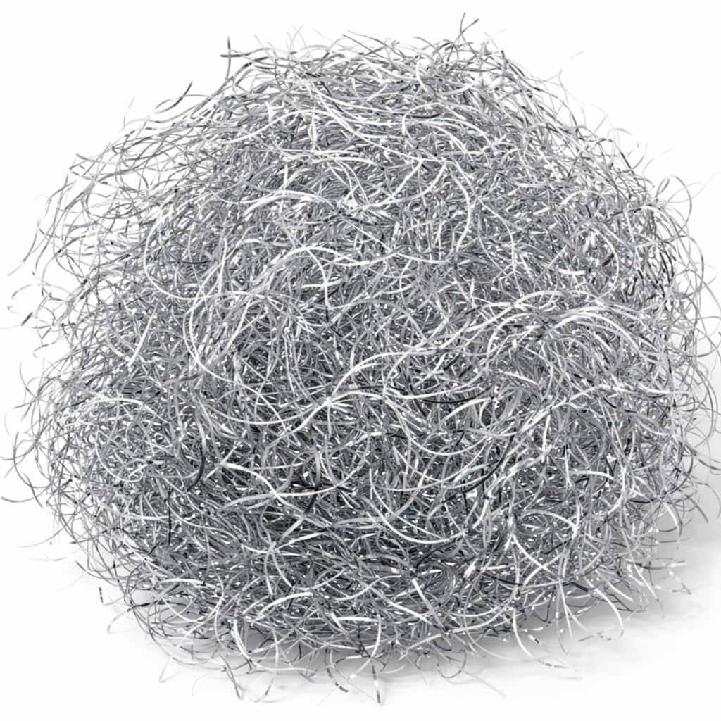Angel Hair - Curly Tinsel Approx. 15 g - for Christmas & Advent as Decoration (Silver)