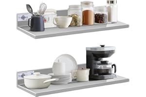 Profeeshaw Stainless Steel Shelf Wall Mounted Commercial Stainless Steel Shelves 8.6 * 24 Inch 50lb Heavy Duty Commercial Kitchen Shelf for Restaurant, Bar, Utility Room, Kitchen and Garage