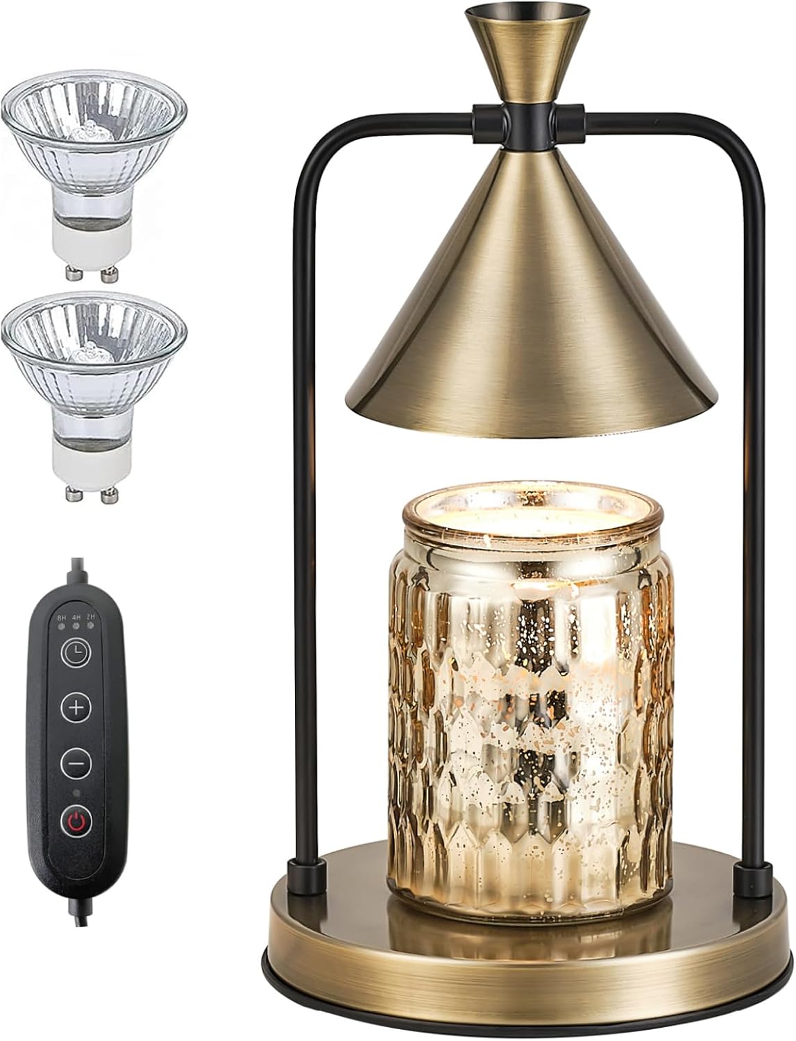 Candles & Holders - Qoyntuer Candle Warmer Lamp with Timer, Dimmable Light Electric Melter Compatible Small and Large Candles, Aromatic Holders for Home Decor (Bronze)