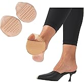 Flammi 6 Pairs Ball of Foot Cushion Socks,Women's Toe Cover with Padding Toe Topper Liner Socks Non-Skid Bottom