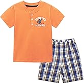 Bumeex Toddler Boys Cotton Clothing Sets Short Sleeve Tee and Shorts