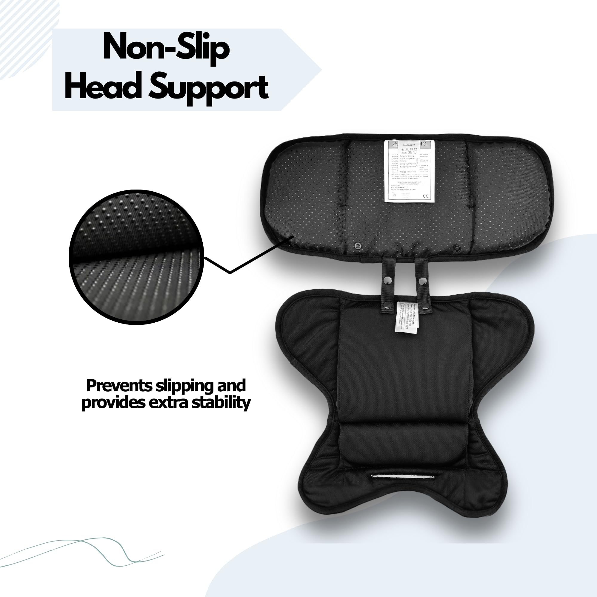 Infant Insert Compatible with Doona|Graco Snugride|Britax|Chicco Keyfit|Head and Body Support |Side Impact Protection for Newborn |Doona Accessories |Black
