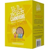 Tiki Dog Born Carnivore Dog Topper Variety Pack, 1.5 oz Pouch (12 Count) | Flavor Boosters, Bisque variety pack, 1.5 oz pouches, box of 12, for dogs, Born Carnivore, For small dogs, High Protein