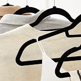 SONGMICS Velvet Hangers Set of 50 Coat Hangers with Tie Bar 360° Swivel Silver view 9