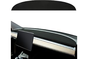 KIWEN Dashboard Cover for Tesla Model 3 Model Y, Suede Dashboard Pad Dash Mat Compatible with Tesla Model Y/3 2017-2021 2022 2023 Interior Tesla Accessories (Black)