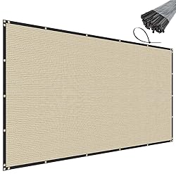 SunnyRoyal 8' x 151' Beige Privacy Fence Screen