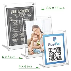 Kevenal QR Code Signs, 4 x 6 Inch Clear QR Code