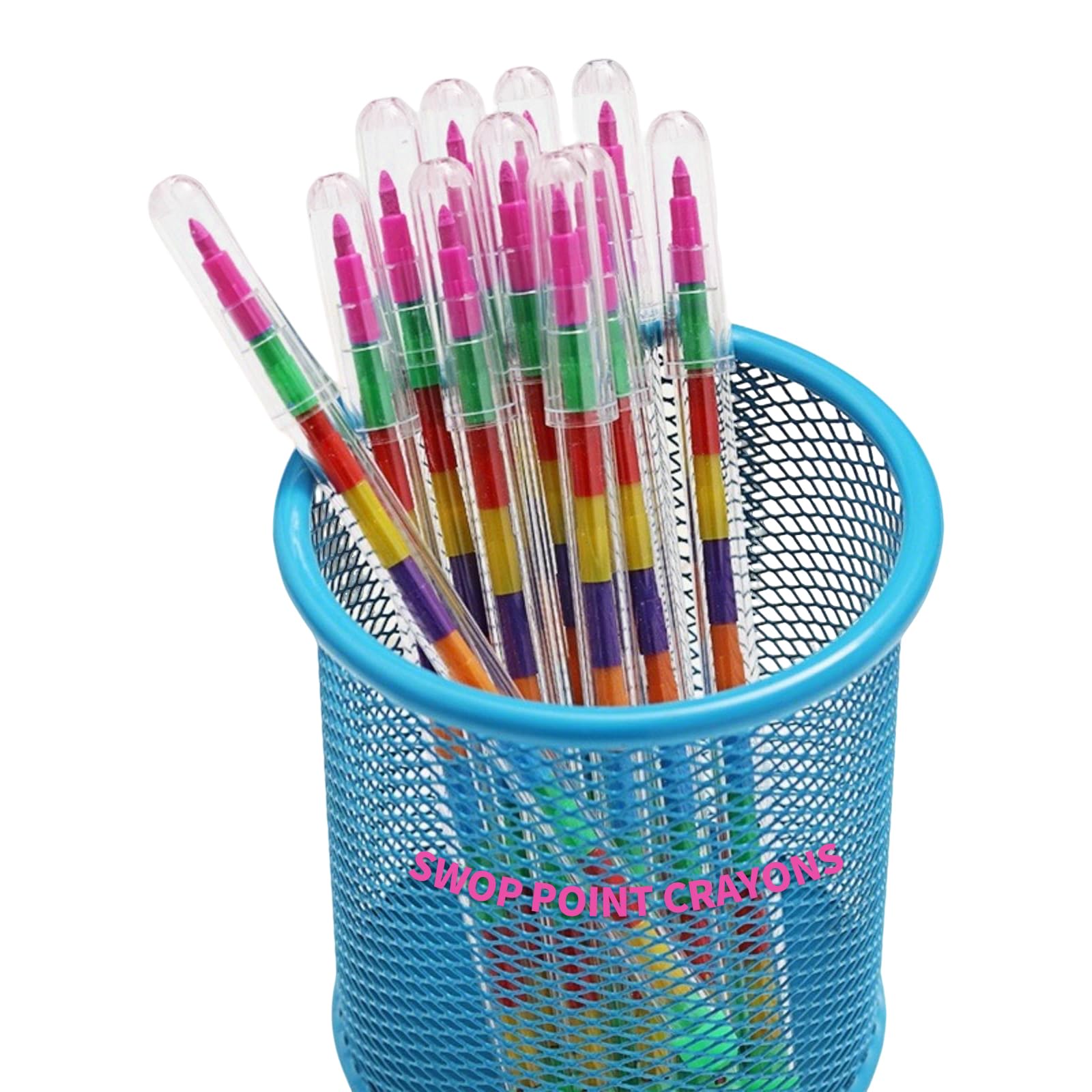 24 Pack Twistable Crayons for Children, Colourful Wax Pencils for Drawing and Crafts, Ideal Party Bag Fillers for Kids, Fun School Supplies for Art Projects and Creative Play (Multicolour)