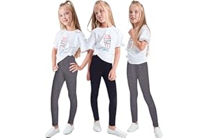 LUOUSE Cute Printed Stretch Leggings for Girls,Pants Trousers Ankle Length 4-13 Years