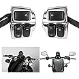 POSENG 1 Pair Motorcycle 1" Handlebar Switches Control and Wiring Harness with 1996-2012 Harley Softail Dyna Sportster V-Rod（Silver）