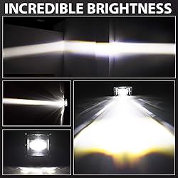 Niking Auto 2Pcs 3 Inch SAE LED Fog Light Pods Off