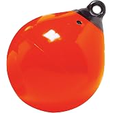 Taylor Made Products 61140 Tuff End Inflatable Vinyl Boat Buoy, Orange, 9 inch Diameter