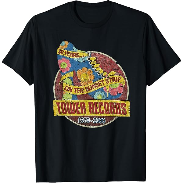 Amazon.com: Tower Record Music Retro Vintage Life T-Shirt