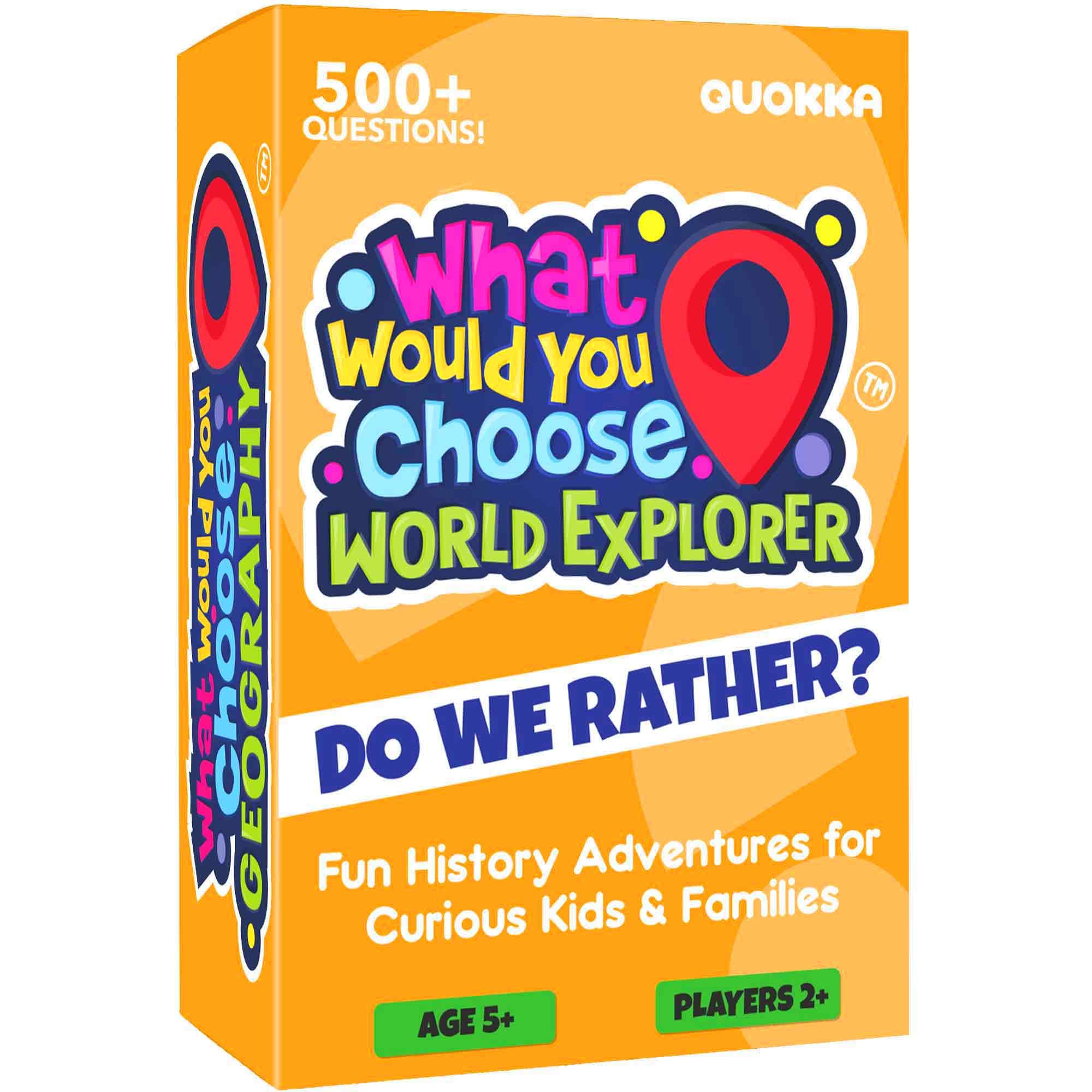 QUOKKA Board Game for 8-12 Year Olds - Family 95 Cards Game for Kids Ages 5-8 - What Would You Choose | Geography Extension | Pick Your Answer | Get to Know You - Fun Game Night for Boys & Girls — image 1