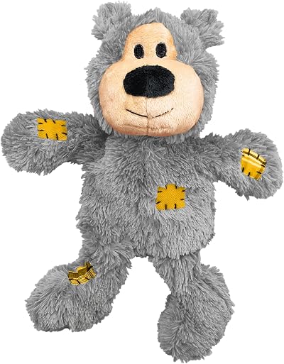 KONG WildKnots Bears Dog Toy Small Medium Knotted Rope Squeaker