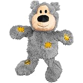 KONG Wild Knots Bear, Knotted Rope Plush Toy, for Small/Medium Dogs | Soft Plush Bear with Internal Knotted Ropes &amp; Minimal Stuffing for Less Mess During Play, Color May Vary