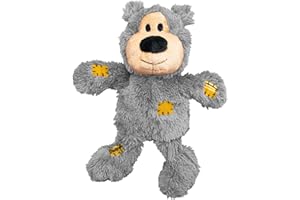 KONG - Wild Knots Bear - Internal Knotted Ropes and Minimal Stuffing for Less Mess - for Small/Medium Dogs (Assorted Colors)
