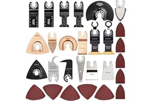 HEMUNC 118PC Oscillating Tool Blades, Oscillating Multitool Saw Blades Accessories Kit