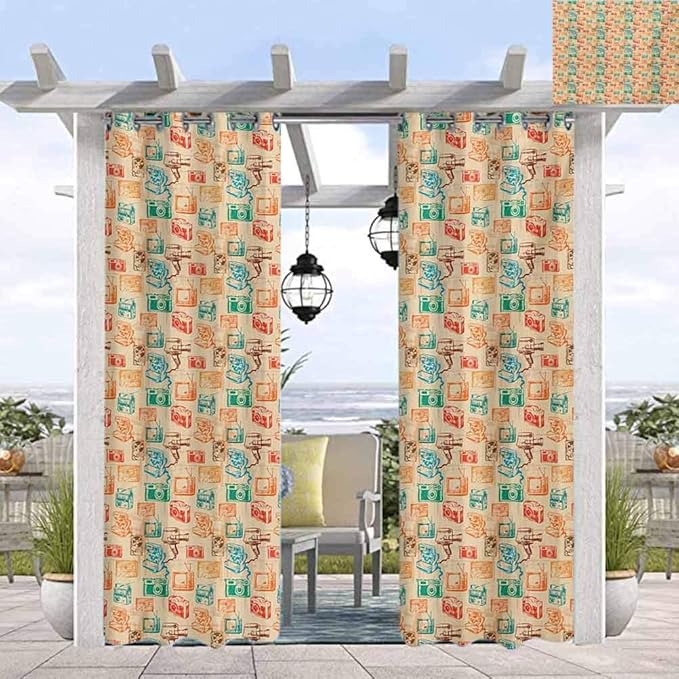 Cortinas estampadas clásico al aire última intervensión para exteriores