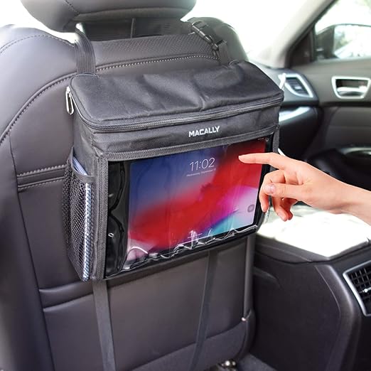 Amazon Co Jp Macally 車用タブレットホルダー 断熱カーバックシートオーガナイザー 長ドライブの必需品 あらゆる車のヘッドレストとipad Pro Air Mini タブレット Iphone 10 5インチまでのスマートフォンに対応 車 バイク