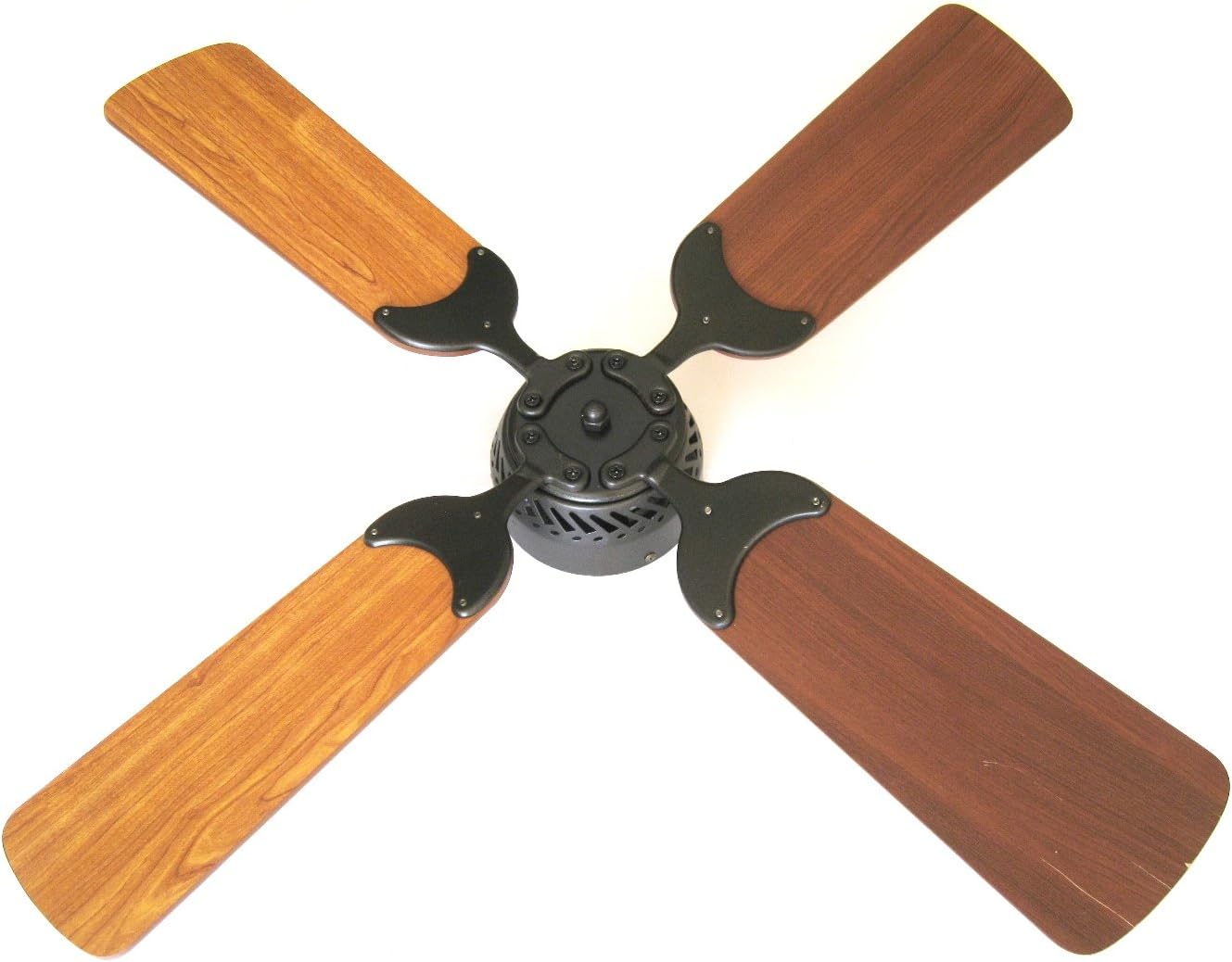Global Electric 36-inch DC 12V Non-Brush Ceiling Fan for RV, Oil Rubbed Bronze Finish with Wall Control. Cherry/Light Cherry Reversible Blades