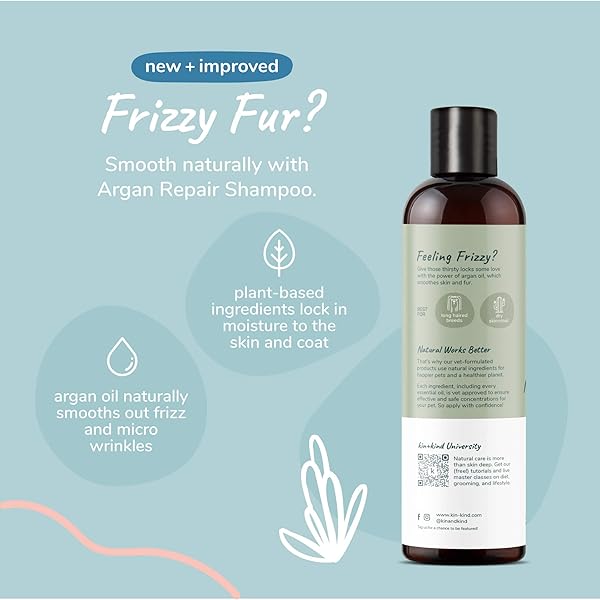 KIN+KIND DOG SHAMPOO FOR DRY, ITCHY SKIN AND COAT RELIEF – SAFE, NATURAL FORMULA WITH OLIVE OIL, COCONUT OIL, CEDARWOOD – MADE IN THE USA – DOG GROOMING, PUPPY SUPPLIES, AND DOG ACCESSORIES(12 FL OZ)
