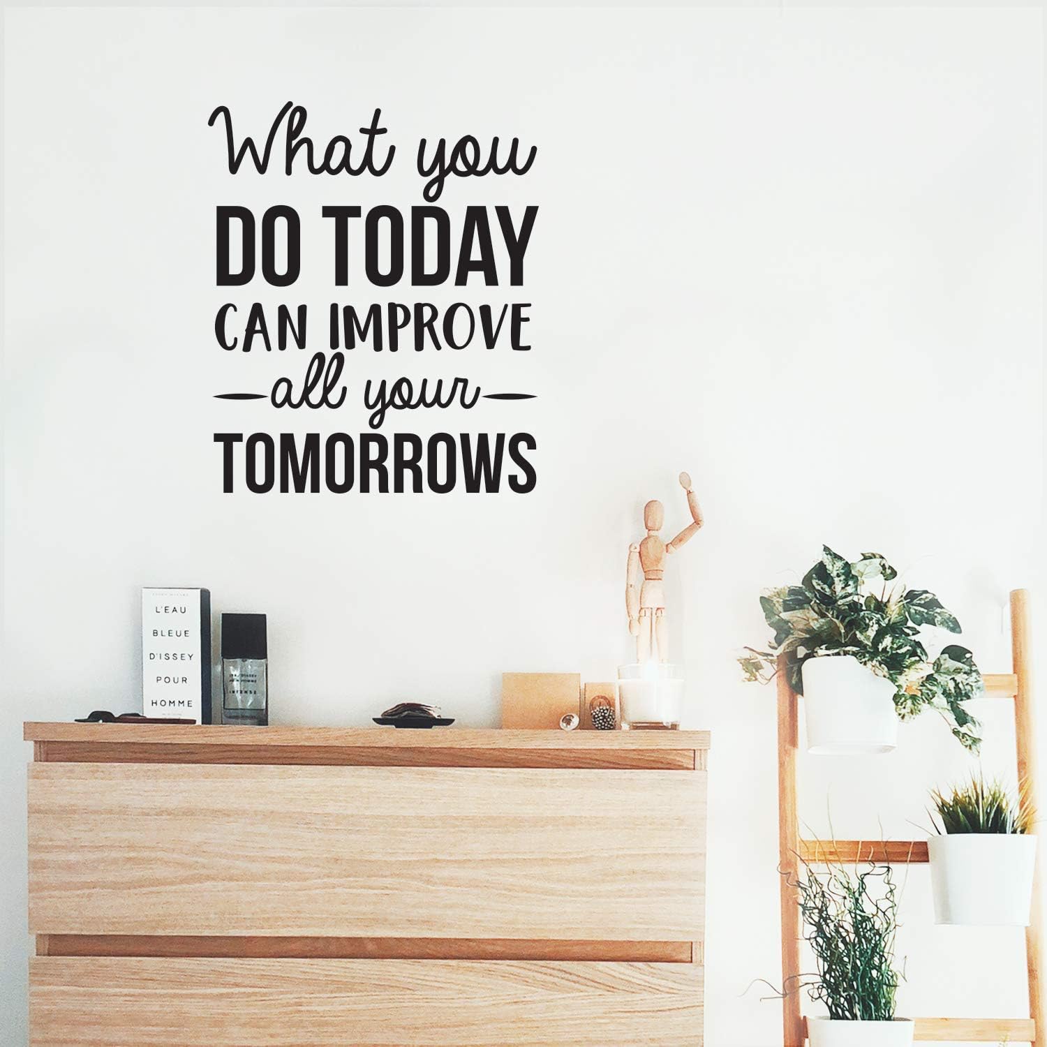 Amazon Com Vinyl Wall Art Decal What You Do Today Can Improve All Your Tomorrows 26 X 22 Modern Inspirational Quote For Home Bedroom School Kids Room Office Workplace Decoration