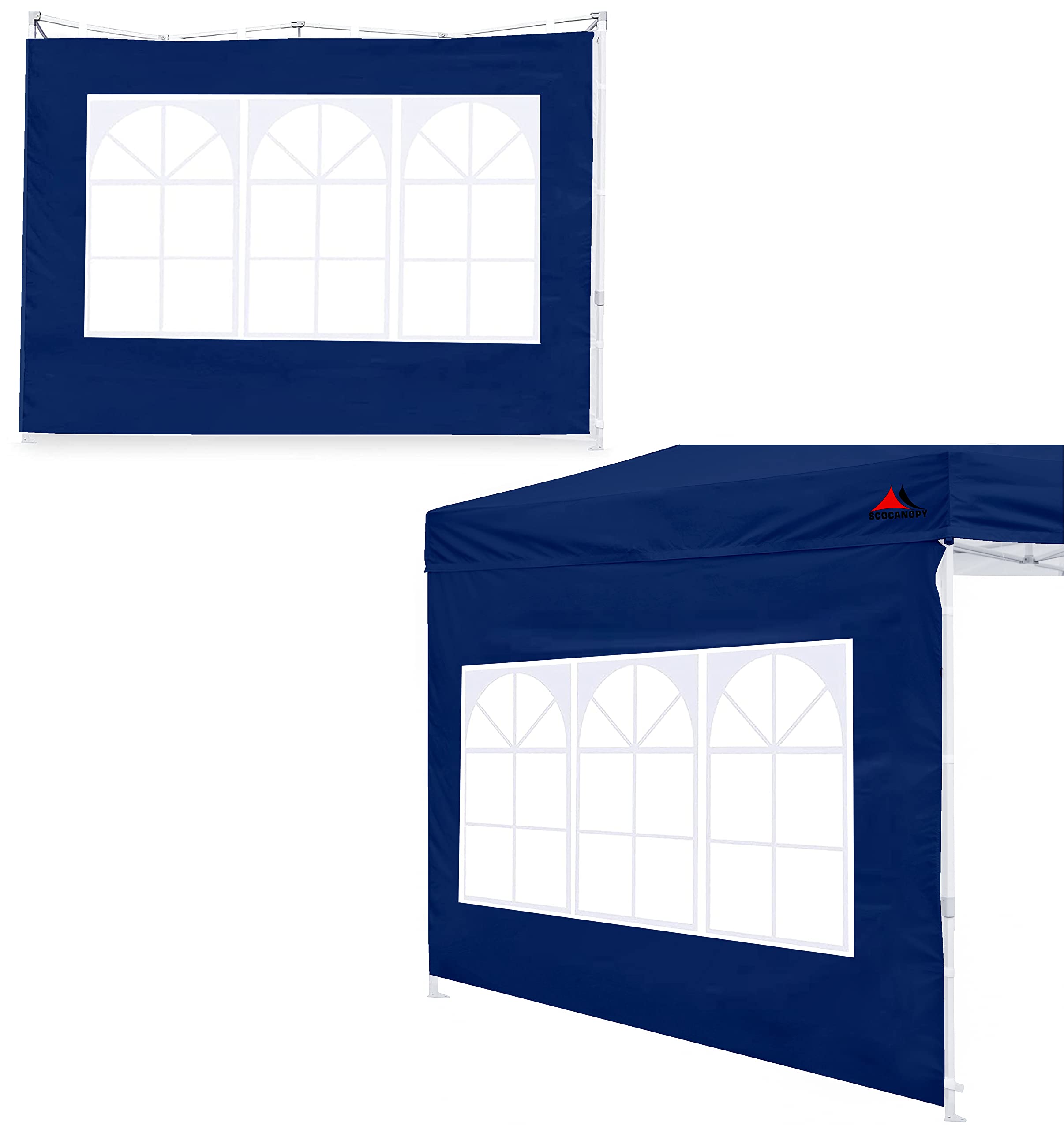 SCOCANOPY 2PCS SideWall for 10x10 Canopy Frame, Navy Blue Image