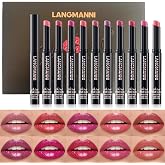 10 Color Shimmer Lipstick Set, Subtle Glitter, Long Wear Moisturizing Color | Fine subtle shimmer, smooth moisturizing texture, long-lasting assorted shades for daily makeup, parties and gifting.